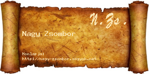 Nagy Zsombor névjegykártya